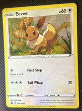 Eevee SWSH095 - Black Star Promo Cosmos Holo Rare Pokemon MEW TAIL SWIRL