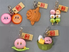 Kirby Keychain Set / Mascot Charms / All 5 Types / Japanese Sweets Theme / Used