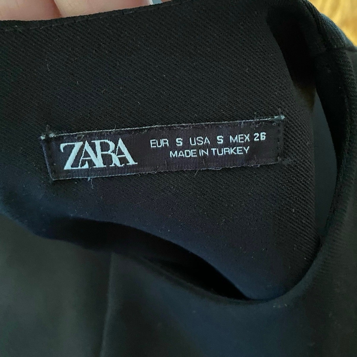 Zara Size S Little Black Dress LBD Mini Swing Sleeveless thumbnail 3