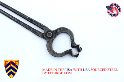 Fiery Furnace Blacksmith 1-Inch Bolt Jaw Tongs - MADE IN THE USA