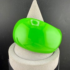 Vintage Bangle Green Chunky Neon Wide Domed Acrylic Plastic 8.5in