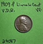 1909-P VDB Lincoln Wheat Cent / Penny 1c Vf Very Fine US Coin