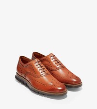 Cole Haan Men's Zerogrand Wingtip Oxford, British Tan Leather/Java, C29411, 11 W