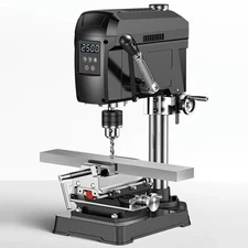 Brushless Digital Display Bench Drill and Milling Machine, 220V High Power