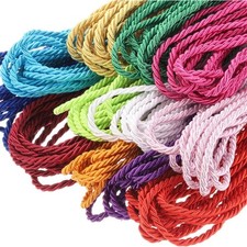 5mm Twisted Satin Rope 5m/10m Polyester Braided Cord DIY Craft Decoration