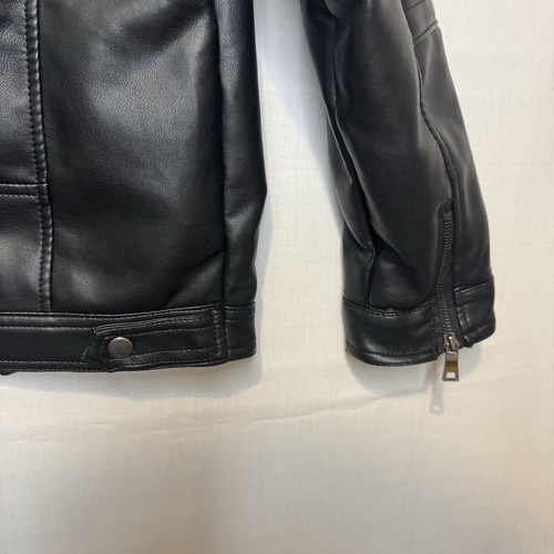 Faux Leather Jacket By LJYH Motorcycle Biker Style Youth Size 9-10 NEW - Picture 8 of 13