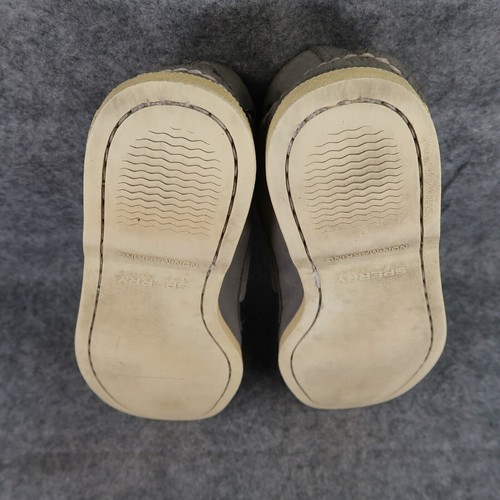 Sperry Herren 8 Top Sider Bootsschuhe Klassisch Leder Lifestyle Preppy 2 Augen Grau - Bild 11 von 14