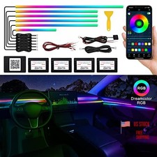Acrylic Interior Car LED Strip Light with Wireless APP, Dreamcolor Kit - 6 in 1