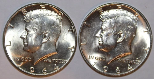 1964-D and 1964-P Kennedy Half Dollars - AU - #1172K50
