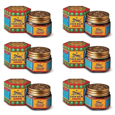 6 packs X Tiger Balm Red Ointment Super Strength Pain Relief Balm 21ml Fast SHIP