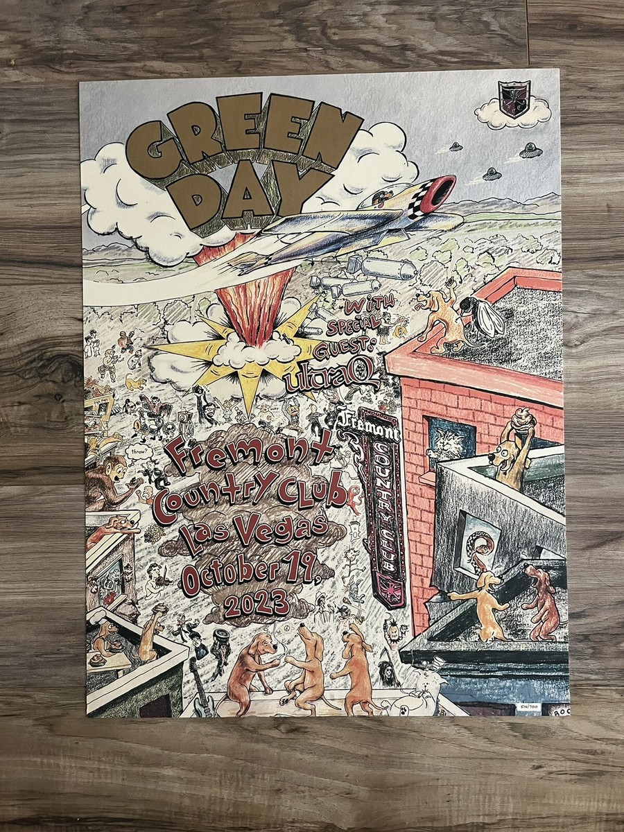 GREEN DAY Dookie Tour 10/19/2023 POSTER When We Were Young Las