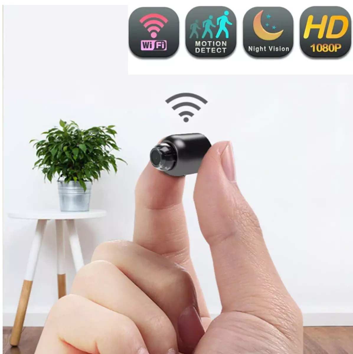 Portable WiFi Security Camera, Mini Camera 1080P Hidden Camera, Wireless  WiFi Motion Detects Magnetic Camera, Home Security Cameras Video Recorder