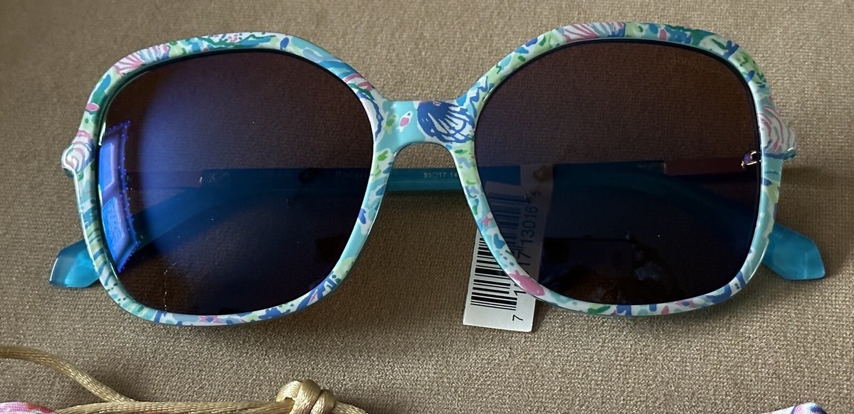 Lilly Pulitzer Norah Polarized Sunglasses 100% UV - Surf Blue Soleil It On Me Lilly Pulitzer Norah Polarized Sunglasses 100% UV - Surf  main image 4