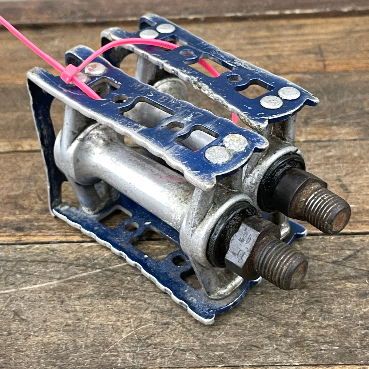 パーツ MKS JAPAN BM-7 Blue old school bmx pedal Vintage MKS BMX-7 Pedals Set 1/2