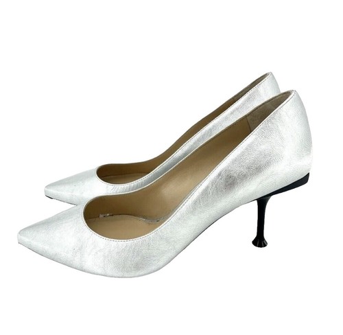 Sergio Rossi high-heeled sandals/ Shiny Glitter Argento (Silver