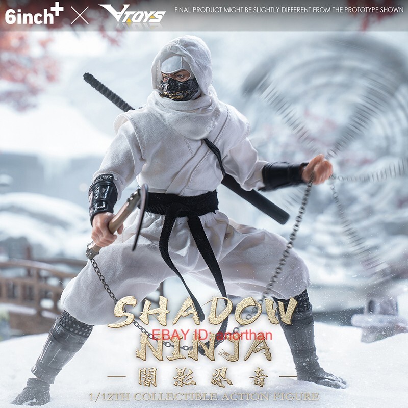 VTOYS X 6INCH Shadow Ninja White Ver. 1/12 Scale Collectible