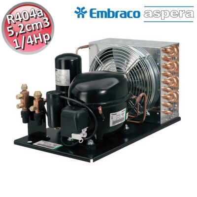 Ventilmotor-Kondensatoreinheit UEMT6165GK Embraco Aspera Gas R404A MHBP