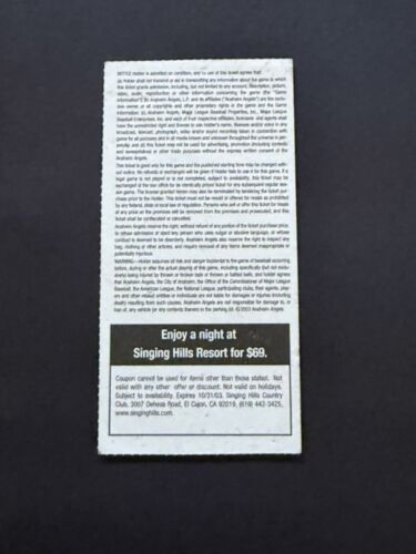 2003 New York Yankees vs Anaheim Angels April 23 Ticket Stub Clemens 297 Win - Picture 3 of 4