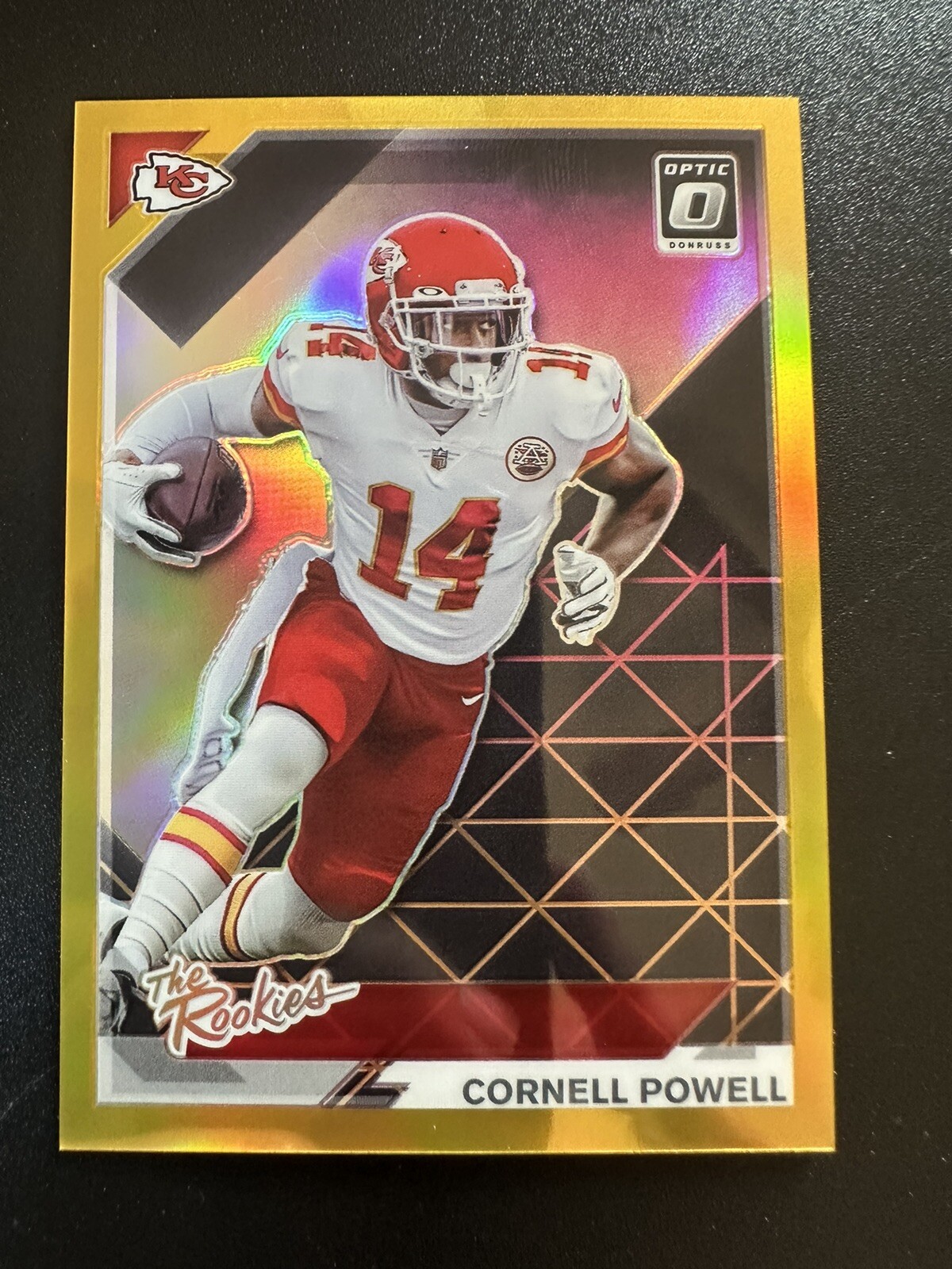 2021 Donruss Optic The Rookies Gold Prizm Cornell Powell Rookie RC Chiefs /10