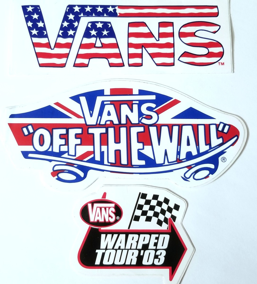 VANS 3 SURF SKATE STICKER LOT SKATEBOARD SURFBOARD STREET