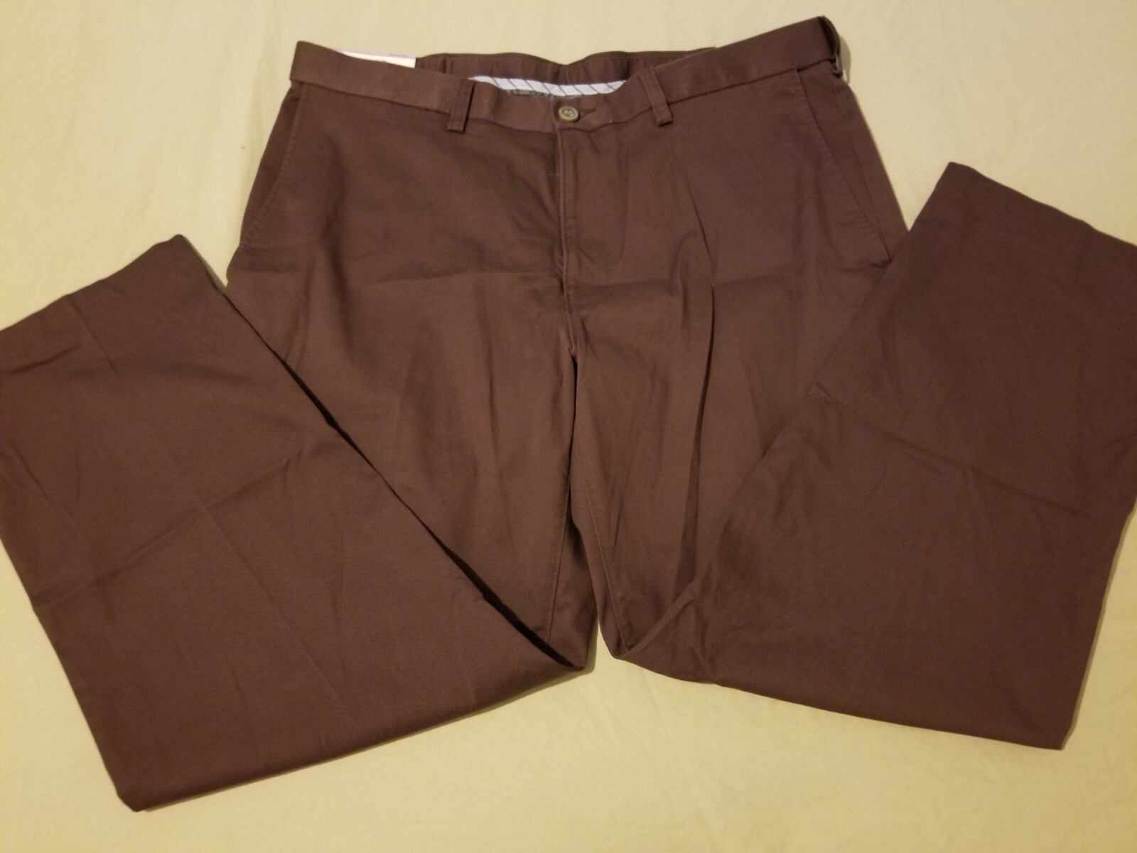 Mens Haggar Dress Pants 38x29 Khaki Slack Chino Trouser eBay