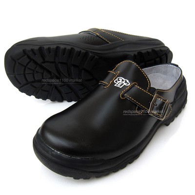 leather chef clogs