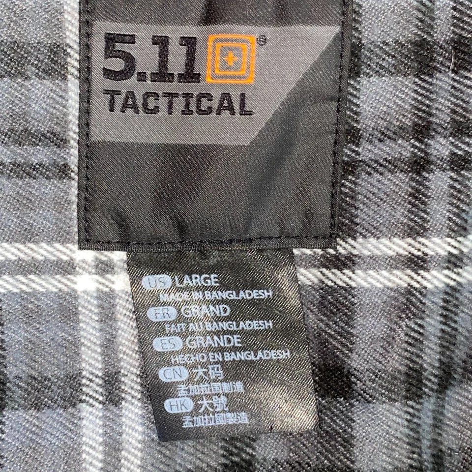 511 Tactical Shacket мужской большой клетку кнопка куртка серый - Изображение 3 из 4