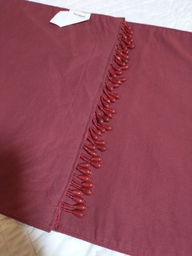 Pier One Red Morrocan Floral Beaded Table Runner 14 By 90 644clo - Picture 5 of 6