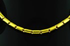 24K Yellow Gold Round Barrel custom handmade chain necklace  USA 75.00 grams — photo 4
