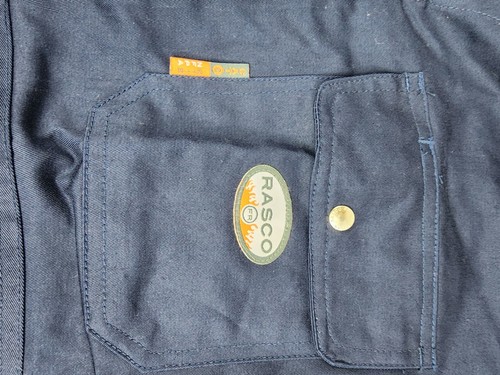 RASCO FR Flame Resistant Coveralls Mens Size 42x30 Navy Blue Unlined HRC2/NFPA - Picture 17 of 24