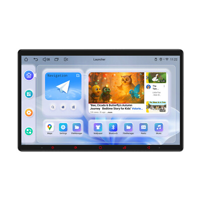13.3'' Single DIN Octa Core 8+128GB Car Radio Android Auto GPS Navigation DSP BT 