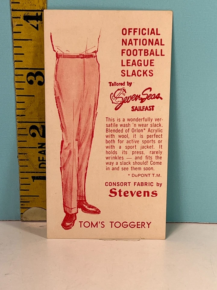 1962 Cleveland Browns Football Official Schedule Seven Seas Tailor Sailfast - Image 2 of 2