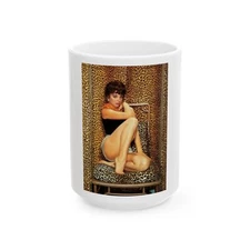 Joan Collins #78 (Vintage Female Icon) White Coffee Mug