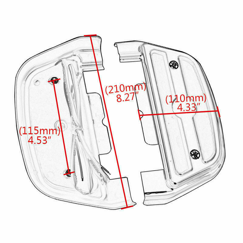 2x Passenger Footboard Floorboard Cover Motorcycle For Harley Electra
