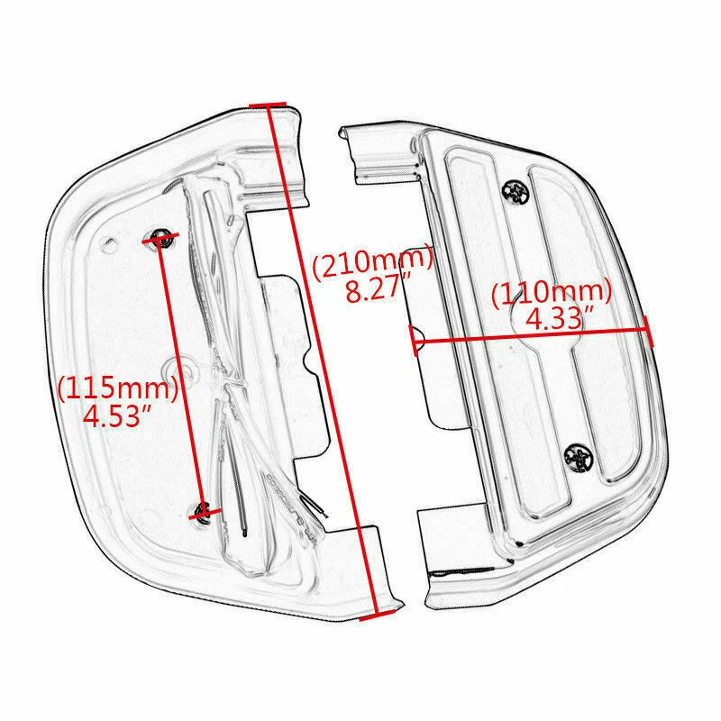 2x Cubierta de estribo de pasajero para motocicleta Harley Electra Glide FLHR Foto 3 de 4
