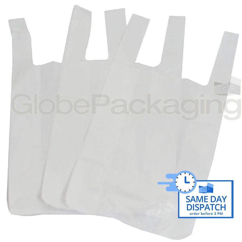Sabco - Sacchetti Per La Spesa In Plastica Resistenti, Bianchi - Foto 4