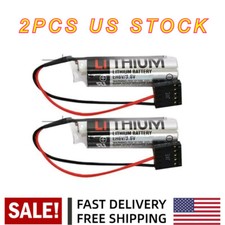 2PCS ER6VC3N ER6V/3.6V 2000Mha JAE5PIN Plug PLC Lithium Battery CNC for Yaskawa