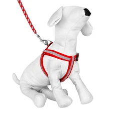 Adjustable Pet Dog Puppy Safety No Pull Reflective Step-in Harness W/ Leash Set