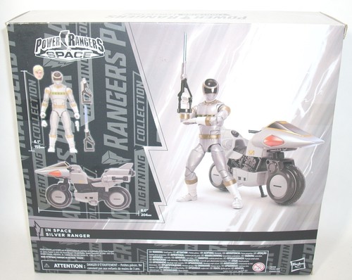 Power Rangers in Space Lightning Collection SILVER RANGER 6" Deluxe Cycle NEW - Picture 2 of 6