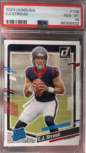 2023 Donruss Football Rated Rookie CJ Stroud #339 PSA 10 Texans RC