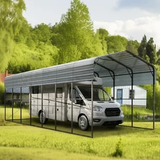 14x35x13ft Metal RV Carport Heavy Duty Outdoor Shelter Garage for RVs Car Pickup