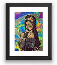 Amy Winehouse Framed Art Print by Hey Citizen. Limited Edition 1/10