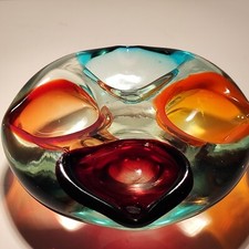 Muranoglas SEGUSO Flavio Poli Aschenbecher Ascher Schale Vase selten massiv rar