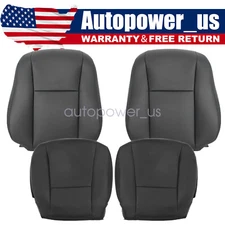2007 to 2012 For Lexus LS460 LS600h Front Bottom Top Leather Seat Cover Black