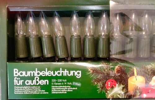 TUNGSRAM/Osram Weihnachtslichter Tannenbaum für außen15 Kerzen 220-230V 45W - Bild 4 von 5