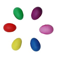 6Pcs Colorful Eggs Shaker Learning DIY Painting Eggs Shakers Musical Instruments