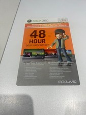 Microsoft Xbox 360 Live Free 48 Hour Trial GOLD Subscription Card UNUSED