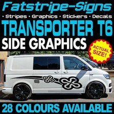 to fit VW TRANSPORTER T6 GRAPHICS STICKERS STRIPES DECALS DAY VAN CAMPER SWB LWB