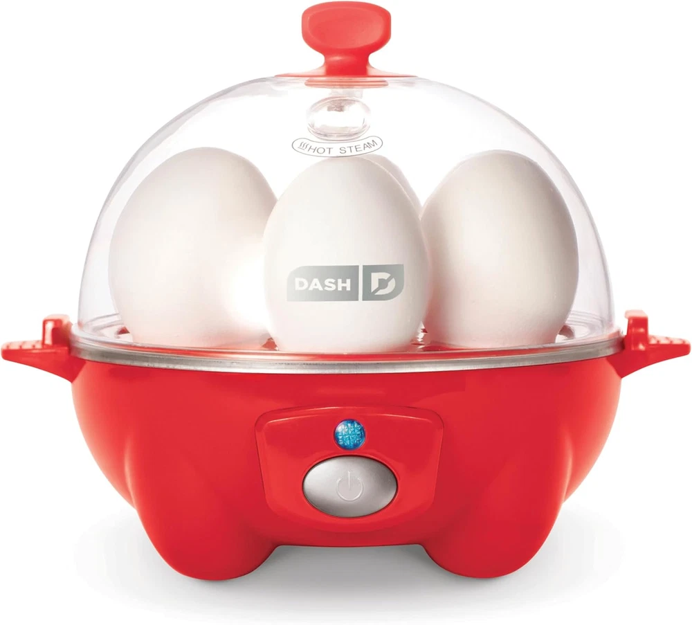 6-in-1 Rapid Egg Cooker for Hard Boiled and Poached Eggs with Auto Shut-Off