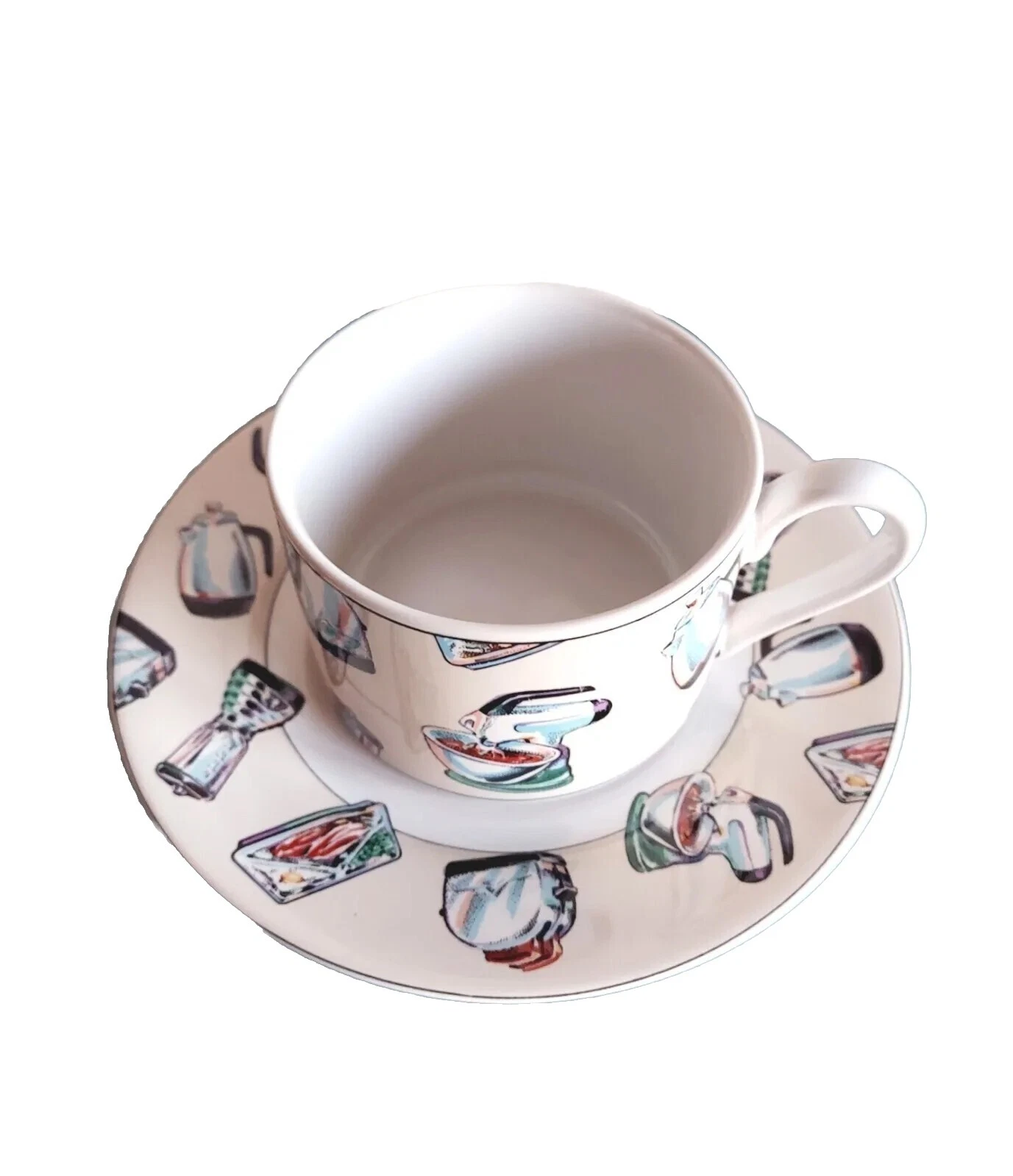 Vintage/Retro Café Taza y Platillo Conjuntos